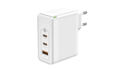 Зарядное устройство Aksberry T100 GaN 100W (2xUSB-C + USB-A) белый