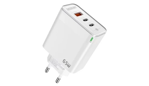 Зарядное устройство Aksberry T50 65W (2xUSB-C + USB-A) белый