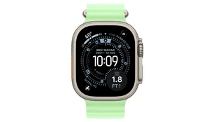 Apple Watch Ultra 3 49 мм Натуральный Титан / Зеленый Ocean Band