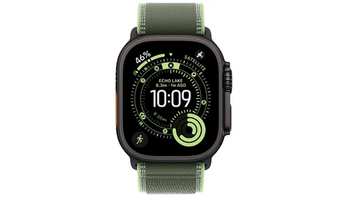 Apple Watch Ultra 3 49 мм Черный Титан / Зеленый Trail Loop