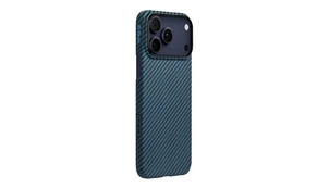 Чехол PITAKA Ultra-Slim Case для iPhone 17 Pro синий 1500D Black/Blue (Twill), синий