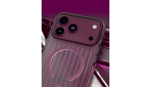 Чехол VLP Pulse Case с MagSafe для iPhone 18 Pro Max темно-вишневый