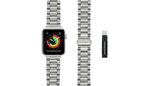 Ремешок Lyambda KEID для Apple Watch 42/44/45 серебристый