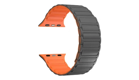 Ремешок Caweon Gacrux для Apple Watch 40/41/42 серый с оранжевым