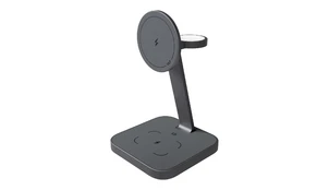 Беспроводная зарядная станция VLP Unity Power 3 в 1 Qi2 для Apple серый космос