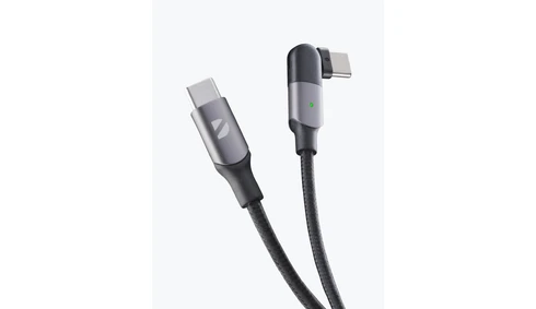 Кабель Deppa USB-C - USB-C поворотный 3A (1.2 м) черный